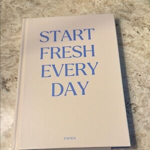 Cream and Blue Motivational Journal
